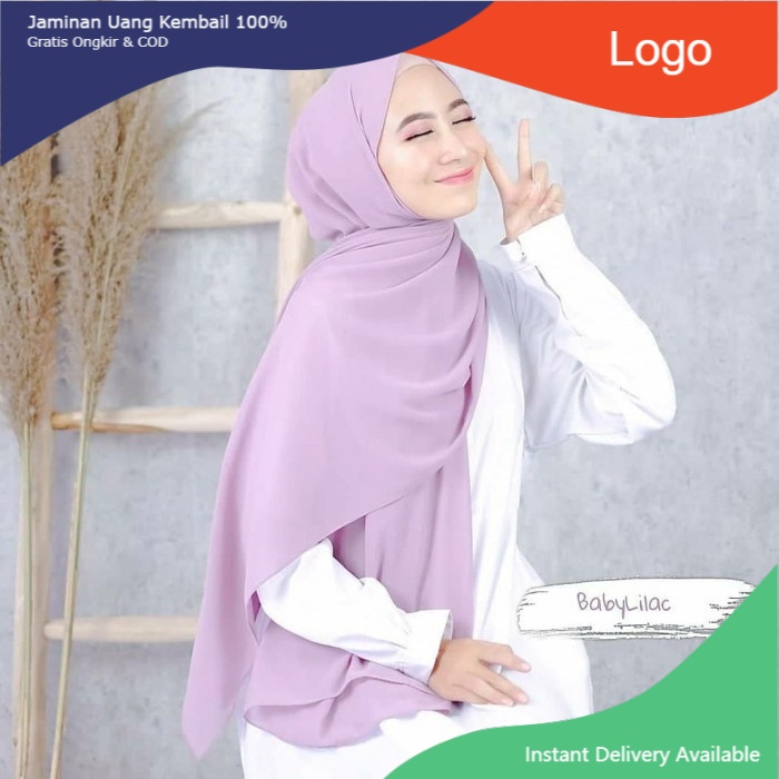 [ COD ]Dianara Tunik l Tuniq Kerja Polos Atasan Outfit Muslim Wanita - Pashmina Lilac
