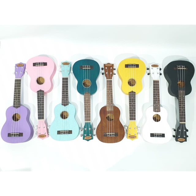 Ukulele Soprano Merk Aloha Seri AL-21 UK-21 Original Bonus Tas Senar Pick Senar 4 Ukuran 21 Inch