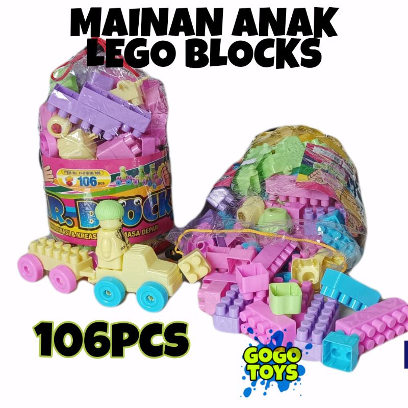 MAINAN EDUKASI BALOK SUSUN MR. BLOCKS 106PCS