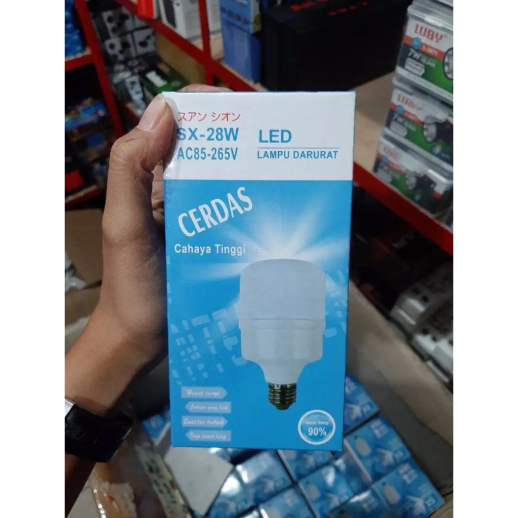 [ COD ] Bohlam Lampu Emergency Led 28 watt SX ,Sentuh Nyala Lampu Darurat Otomatis Menyala / lampu alat sulap sentuh menyala charger terang