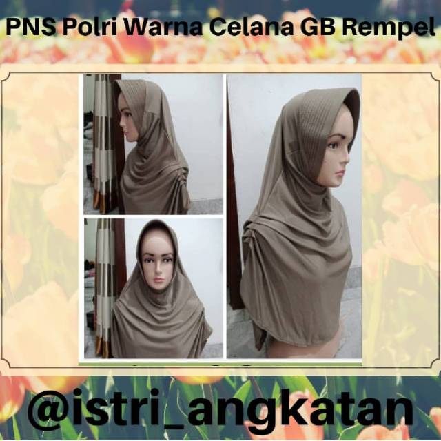 Jilbab PNS Polri Warna Celana Garis Banyak Rempel