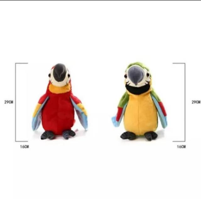 Talking Birdie // Mainan Anak Boneka Burung Beo Peniru Suara // Boneka Bisa Berbicara