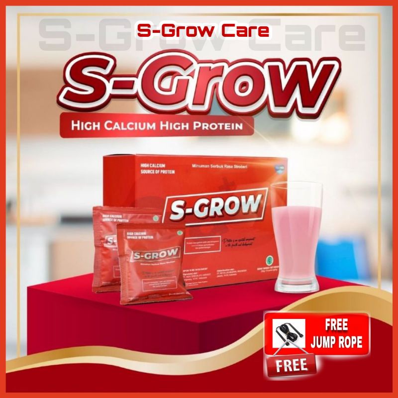 S-GROW Suplemen Peninggi Badan Terbaik (Paket Silver 1 Box) Free Skipping