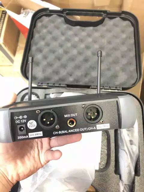 Mic wireless shure PGX-242/URD-11 mic bando+clip on Mic imam all-5