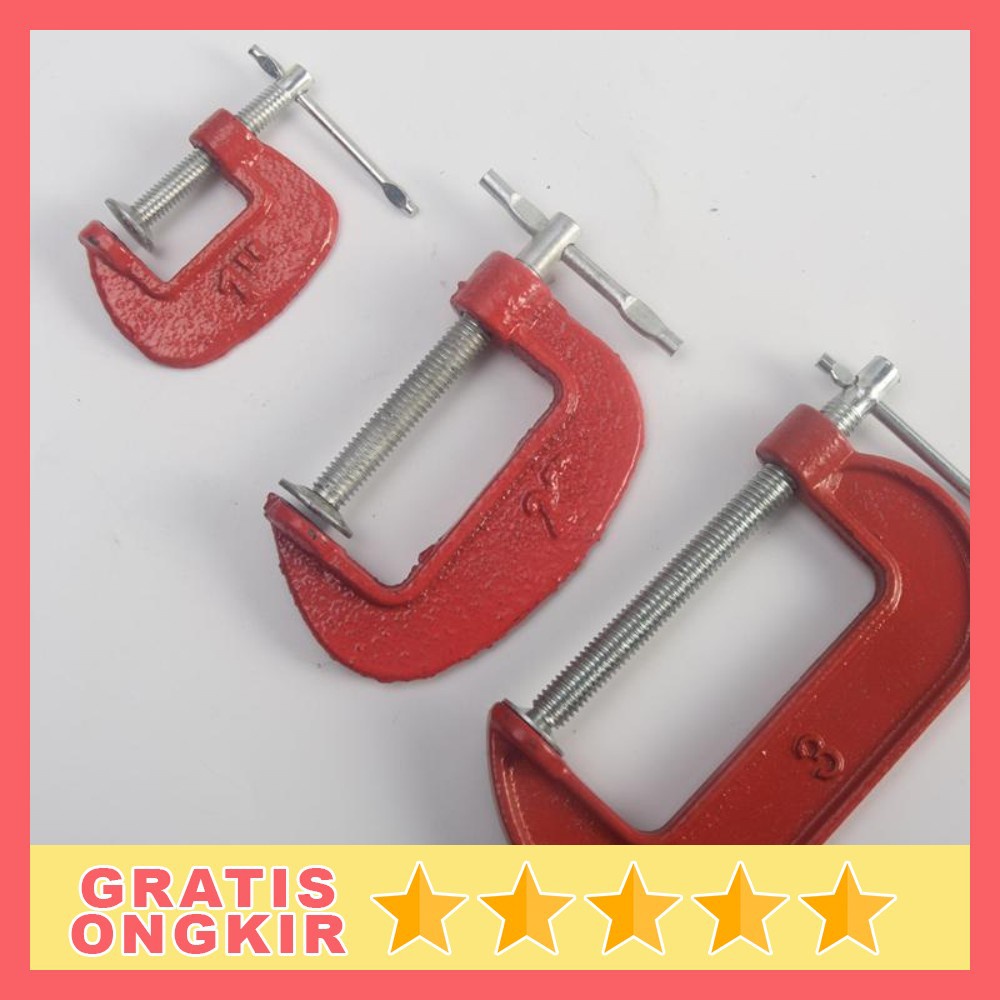 GS8 Penjepit Kayu C-Clip Clamp Woodworking Carpentry Gadgets 2 Inch Tookie G3