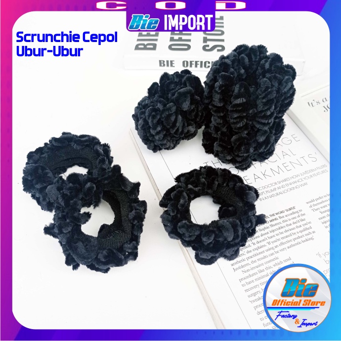 Ikat Rambut Korea Hitam Cepol Ubur-ubur Premium Import