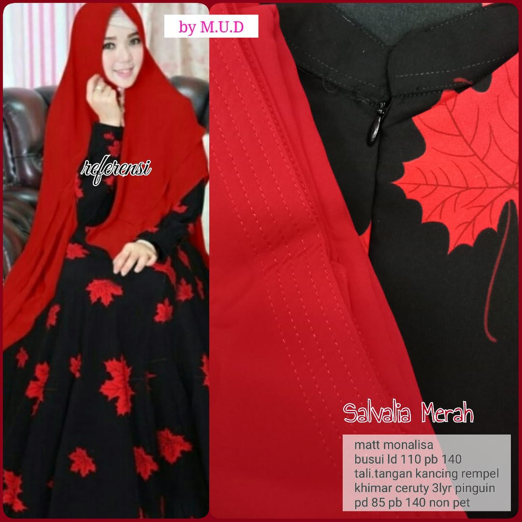Sahelia Syarii bahan monalisa india khimar ceruty 3 layer