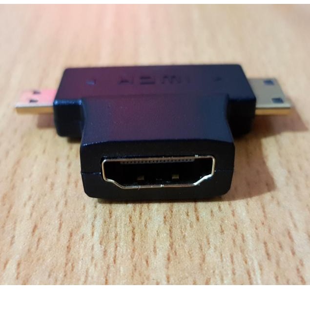 GENDER HDMI 3IN1 HDMI FEMALE + MINI HDMI + MICRO HDMI / ADAPTER 3 IN 1