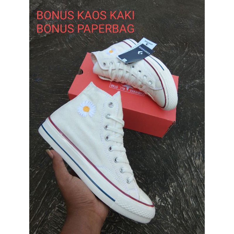 SEPATU CONV3RSEE 70S PEACE MINUSONE OFF WHITE HIGH PREMIUM BNIB