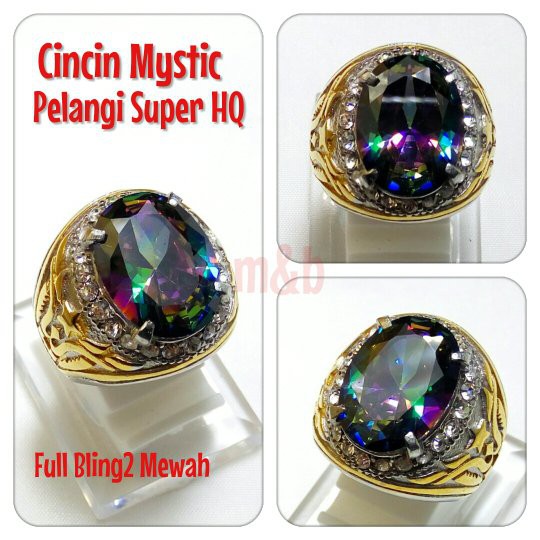 CINCIN PERMATA MYSTIC PELANGI HQ. FULL BLING BLING. TOP DEH POKOKNYA... , REAL PICTURE