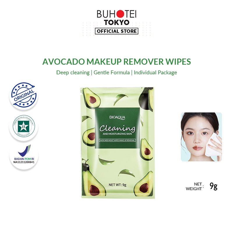 Jual BUHOTEI BIOAQUA Avocado Makeup Remover Wipes Tissue Disposable