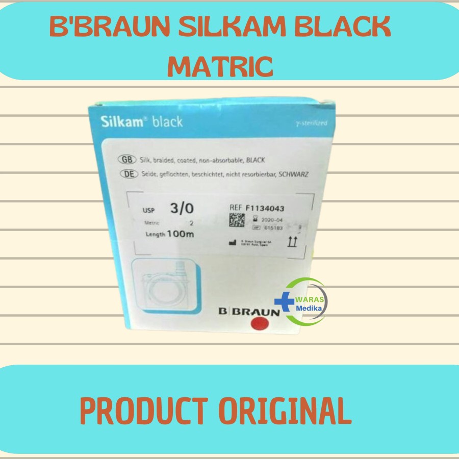 Benang Silkam Black BBRAUN ROLL / Benang Silk Black B BRAUN 100m