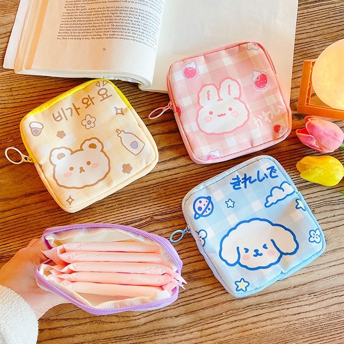 Pouch Pembalut / Tissue Kawaii Towel Bag Organizer Import