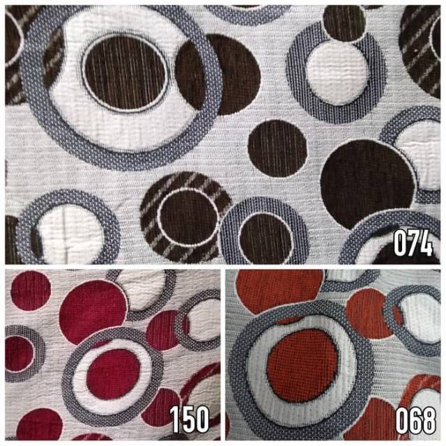 Kain Chenille Meubel Sofa Jok Kursi Motif Lingkaran Kain Chenille Meubel Sofa Jok Kursi Motif Lingkaran