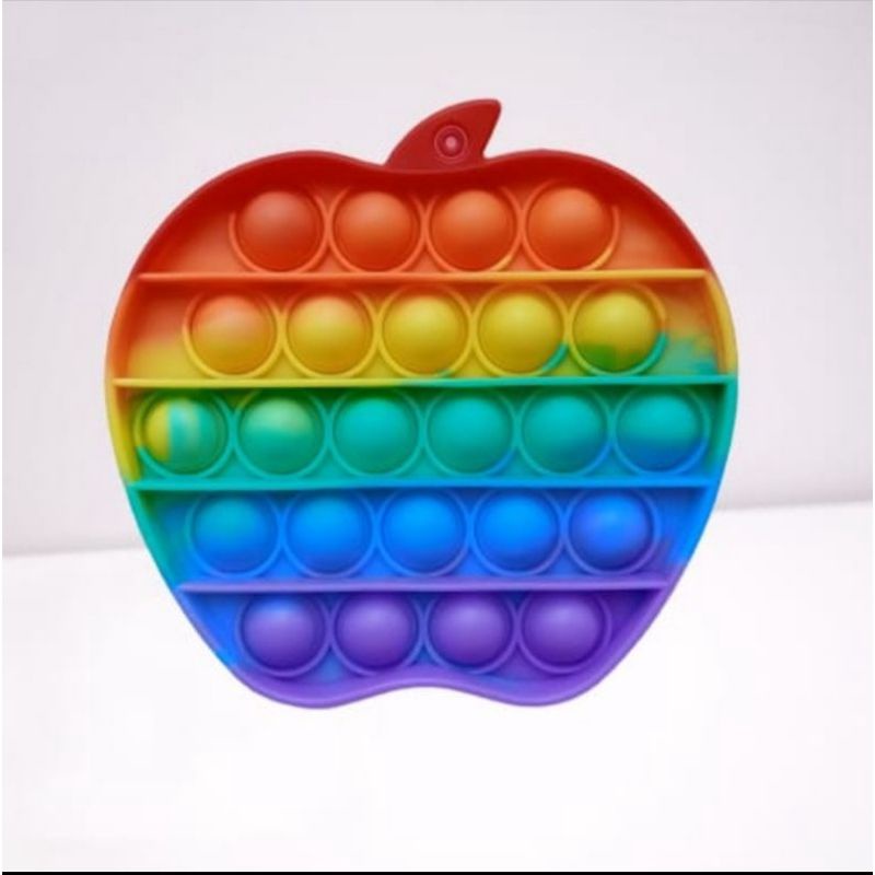 (FREE KELERENG) POP IT RAINBOW JUMBO POP IT MURAH-Apel