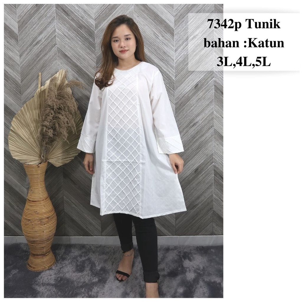 TUNIK JUMBO PUTIH/TUNIK WANITA PUTIH JUMBO/TUNIK WANITA CANTIK/TUNIK JUMBO/TUNIK CANTIK/TUNIK KATUN