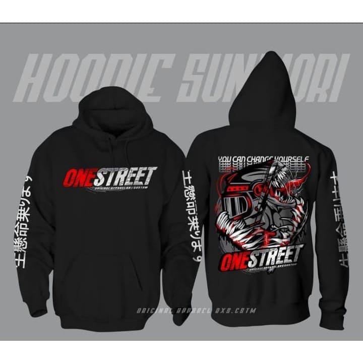 Jaket Hoodie Sunmori Go Hard Or Go Home Bahan Katun Tebal