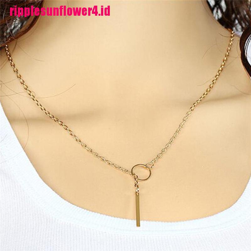 Kalung Rantai Choker Hias Liontin Bunga Kristal Untuk Wanita