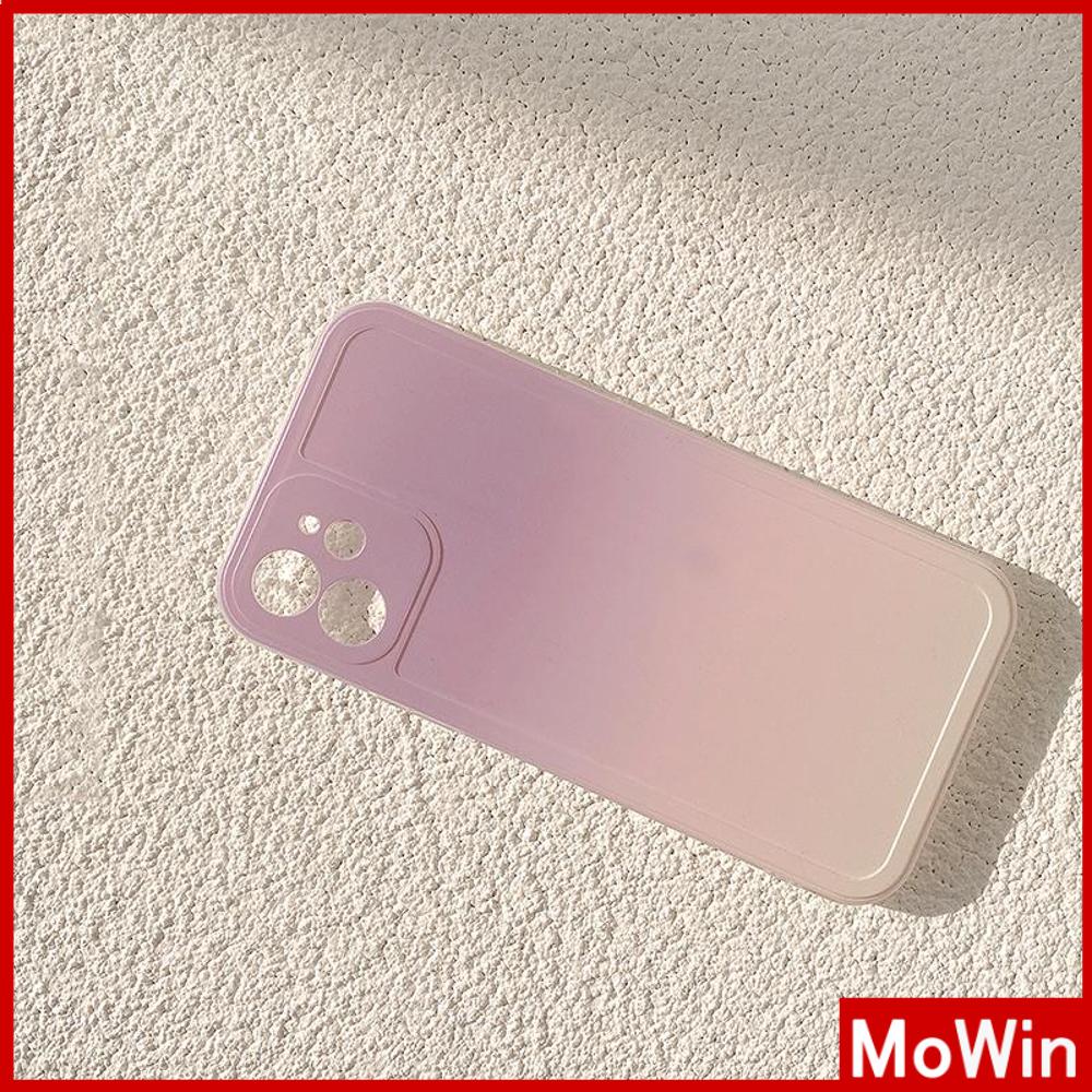 Soft Case Silikon Transparan Gradasi Ungu Shockproof Cover iPhone 13 Pro Max 12 Pro Max 11 7 Plus
