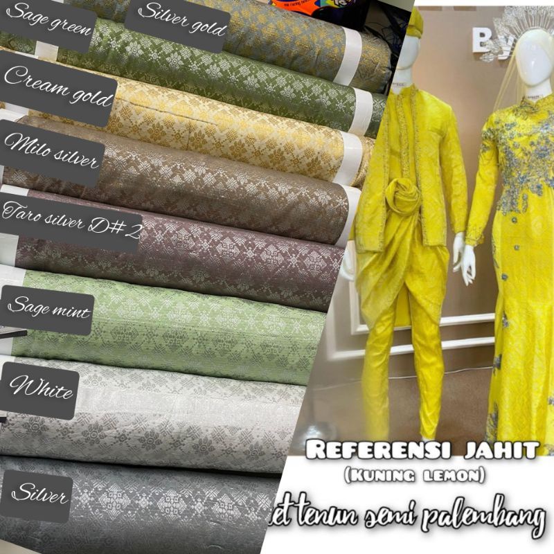 kain songket per roll semi palembang ( isi 40yard )