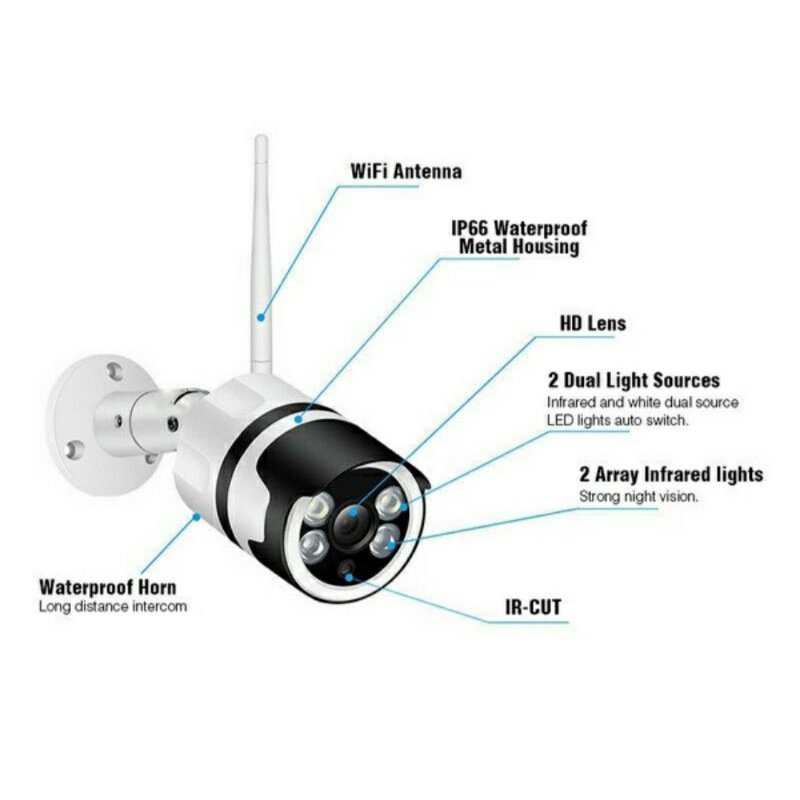 IP Cam V380 CCTV WiFi 1080P outdoor 8MP kamera wireless waterproof