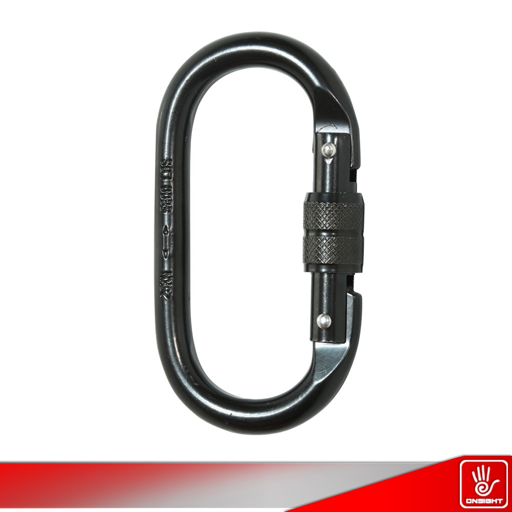 Carabiner Baja Screw Lock Black, Carabiner Safety, Carabiner Recue