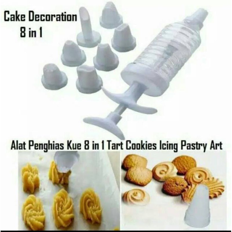 cake decoration 8 in 1 alat penghias kue tart cookies cetakan kue