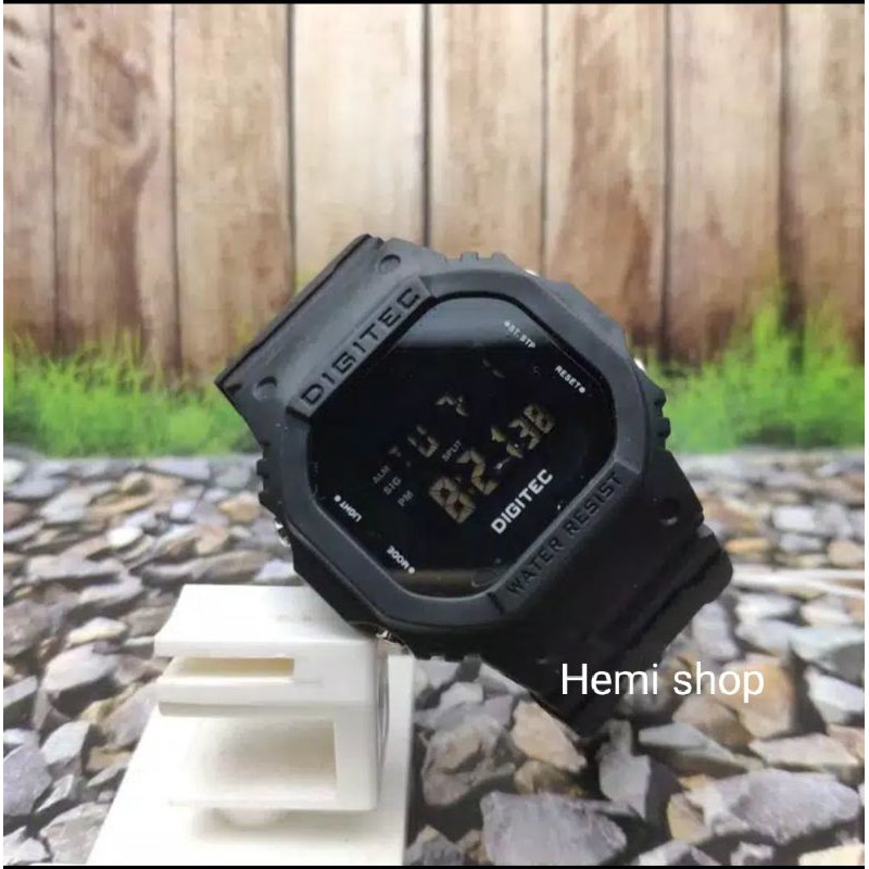 COD jam Tangan Pria aksesoris cowo DIGITEC Digital Strap Canvas DG-5024T Original