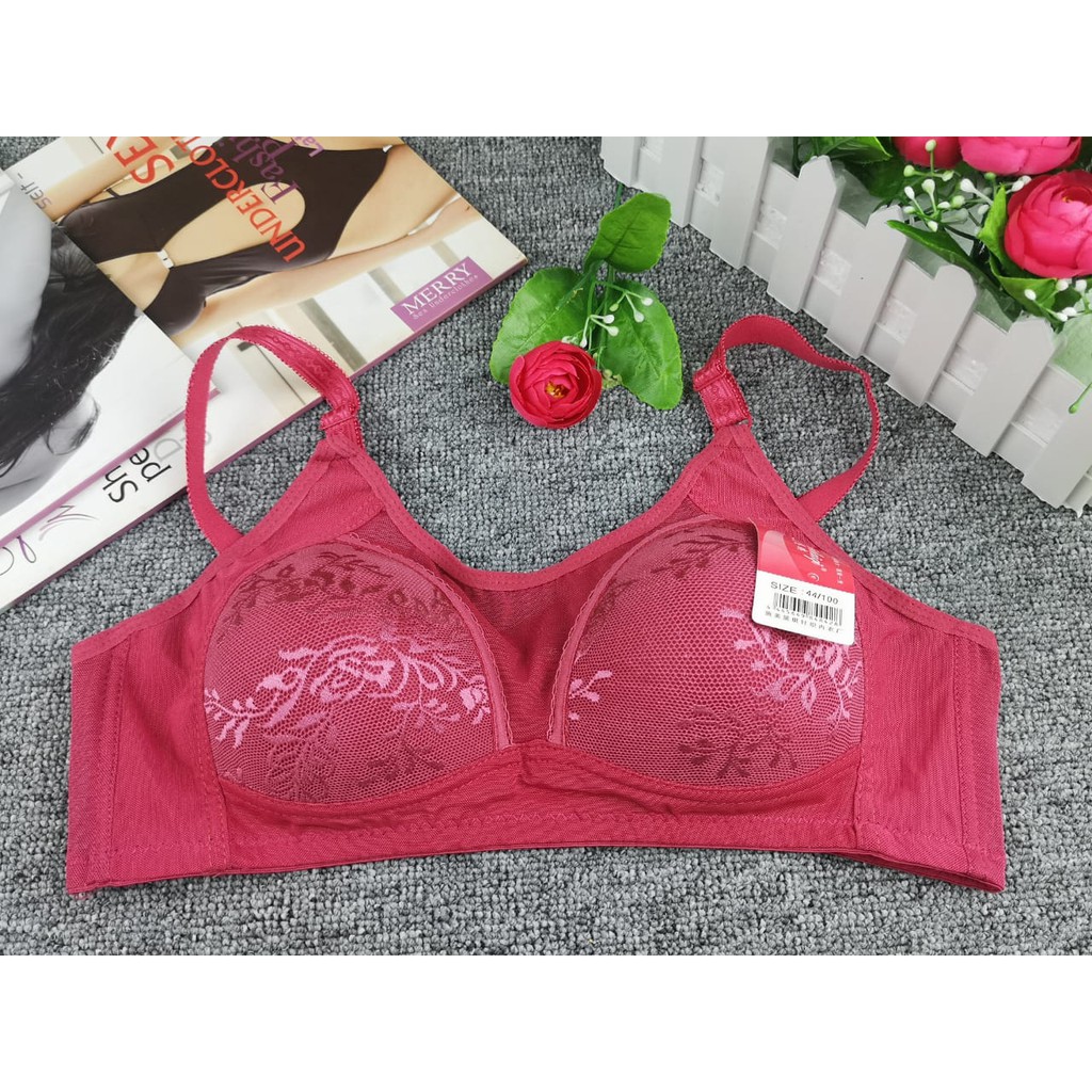 BRA / BH WANITA CUP B 852 BRUKAT TANPA KAWAT BUSA TIPIS KAIT 3 SIZE 36-42 PAKAIN DALAM WANITA IMPORT