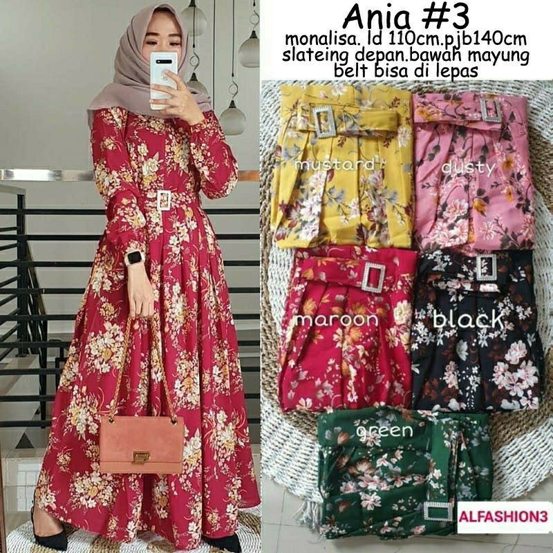 Ania 3 - Gamis Ania 3 / Ania Maxy LD110 FREE BELT /  Maxy Monalisa Busui / R.8 - 236-5818 / R.12 - 236-5924