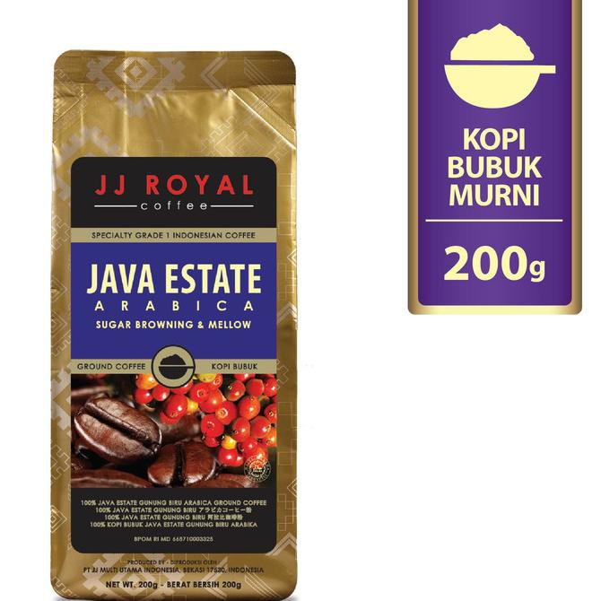 

JJ Royal Coffee Java Estate Arabica Ground (Kopi Bubuk) Bag 200gr