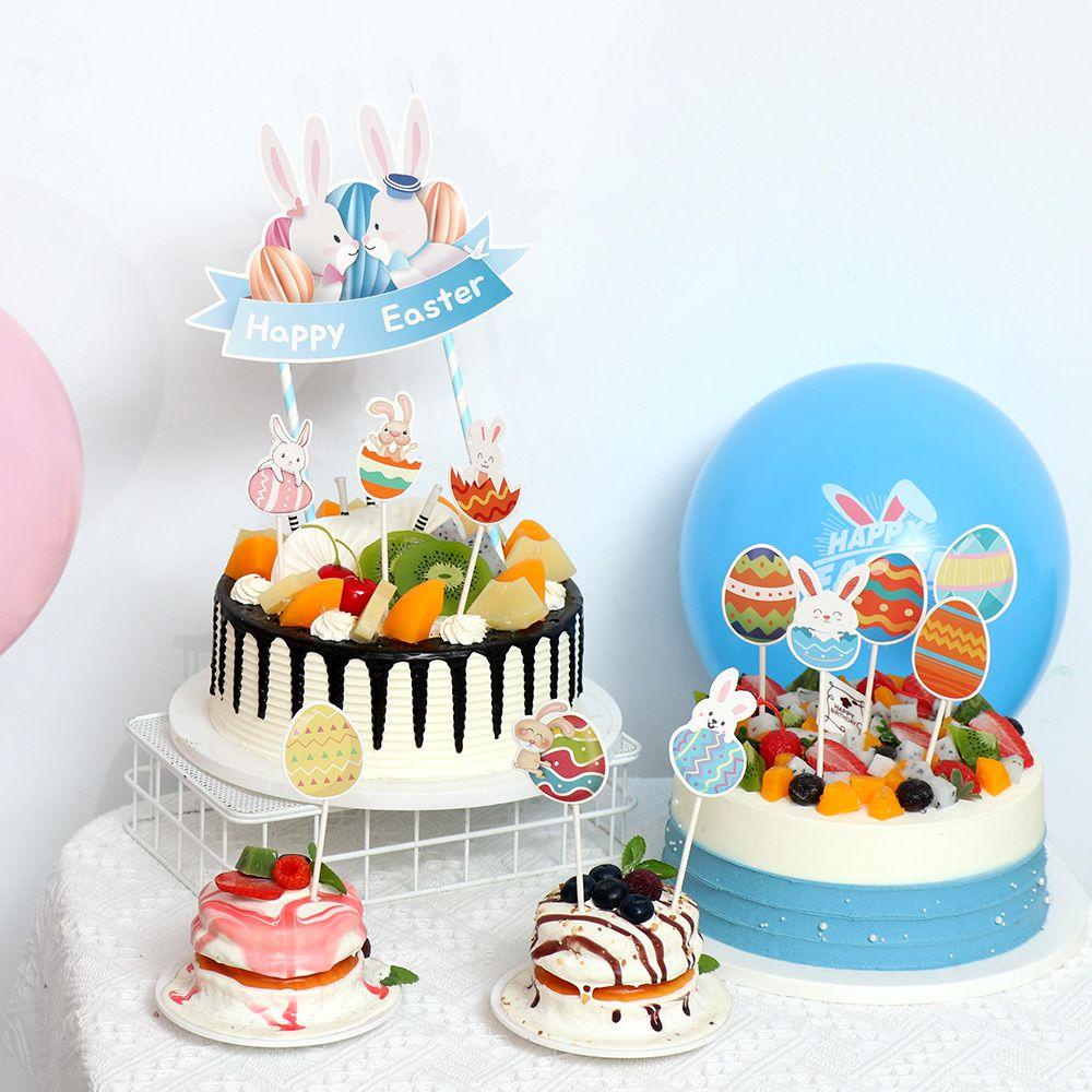 TOP Dekorasi Pesta Paskah Baby Shower Kertas Hiasan Kue Ulang Tahun Party Decor Hadiah Paskah