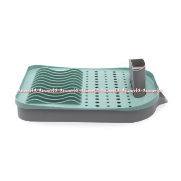 Krischef Dish Rack Single Rak Piring Hijau Abu Dan Cangkir Tosca