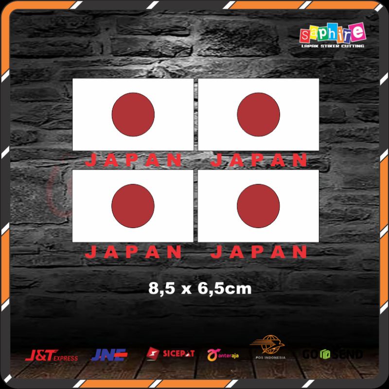 Stiker Cutting Bendera Jepang