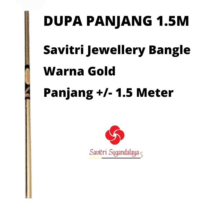 Dupa Hio India Savitri Warna Emas Panjang 1.5 Meter