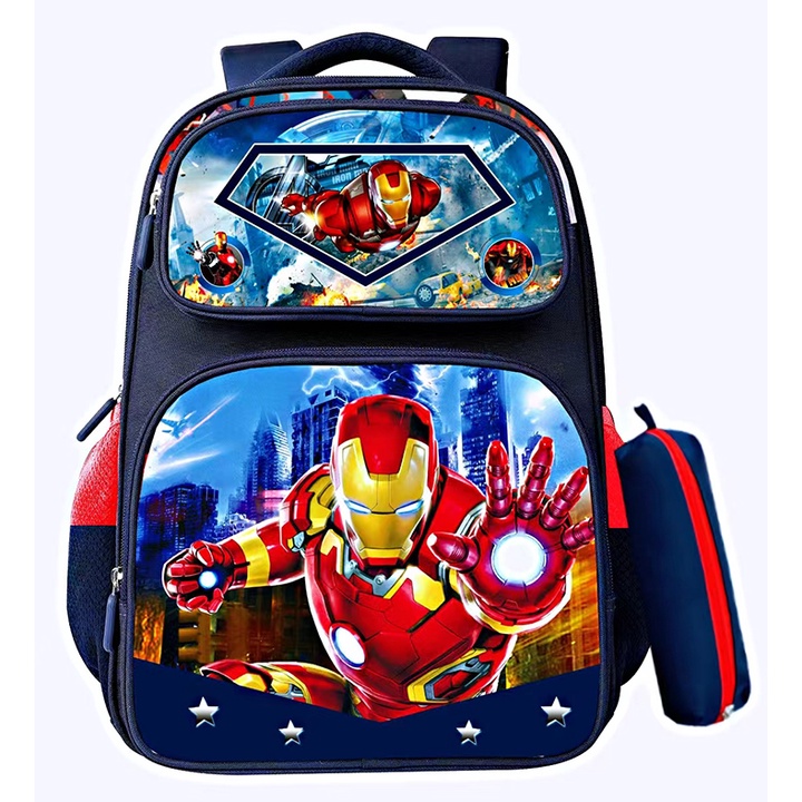 PROMO FREE DOMPET Tas Ransel Sekolah Anak SD Laki-Laki Dan Perempuan PANDA TOP 16inch IMPORT