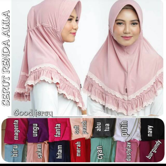 Hijab serut renda
