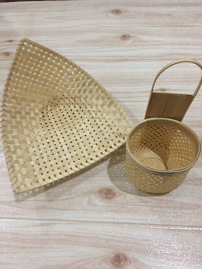 (sen03) Tempat Sendok Bulat Single Natural