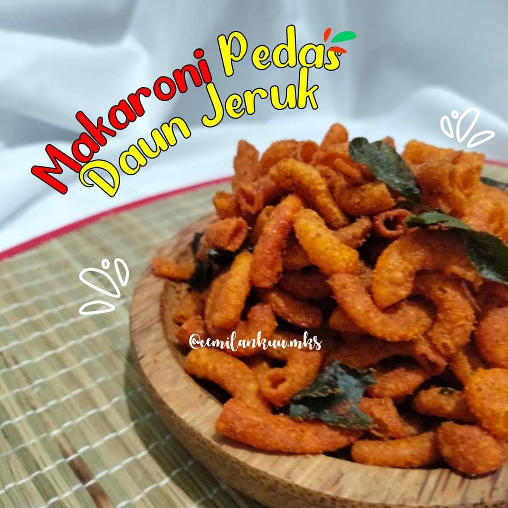 

MAKARONI PEDAS DAUN JERUK (100-500 GR) Makaroni Renyah