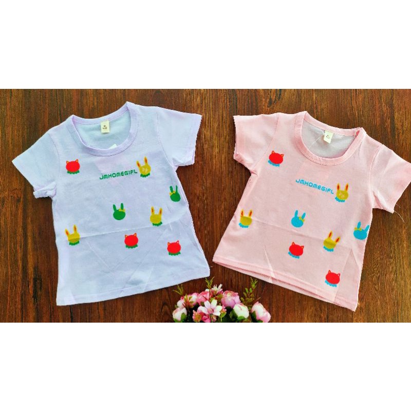 JMHOMEGIFL / Kaos Import Anak Perempuan Usia 1/2 - 2 TH / Pakaian Anak Import / Grosir Baju Anak Imp