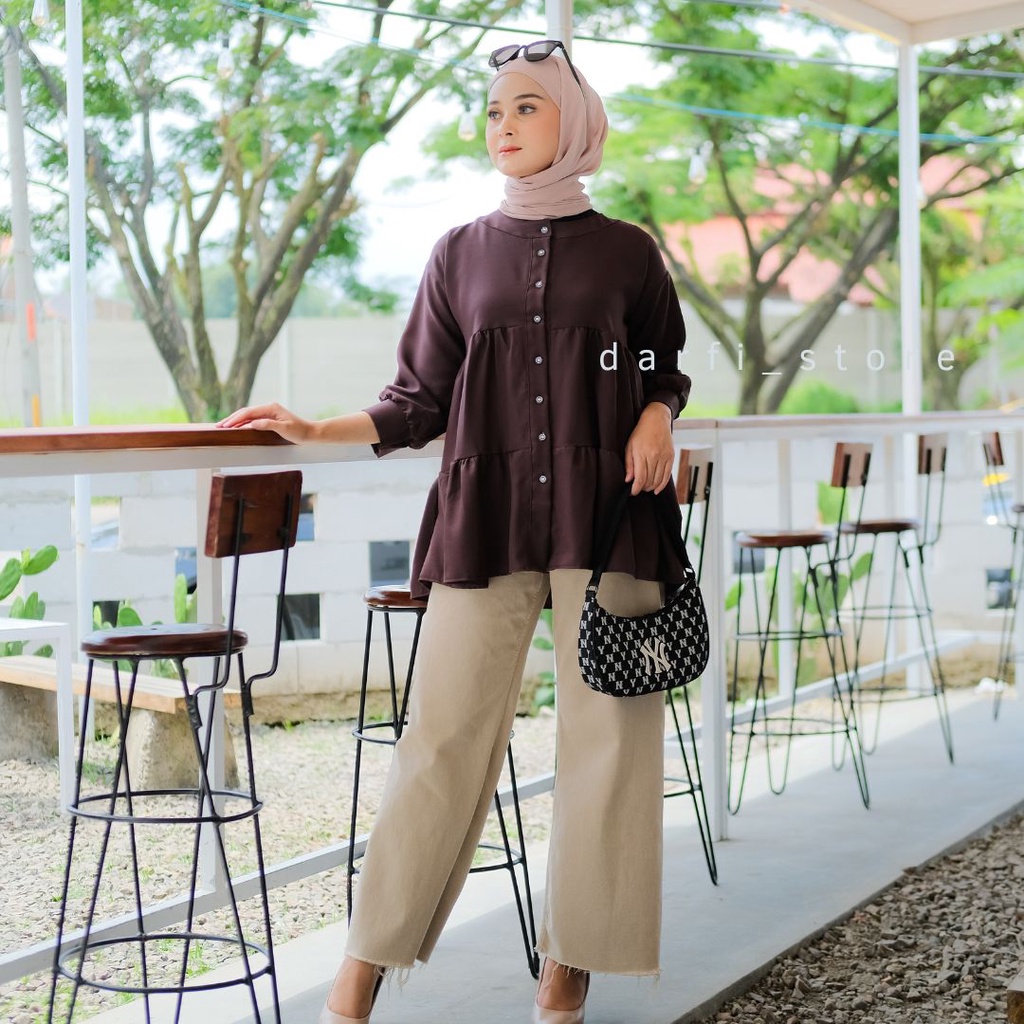 Zesha Blouse - Size S M L XL XXL 3XL 5L - Blouse Korea Jumbo - Atasan Wanita Jumbo - Atasan Korea Big Size