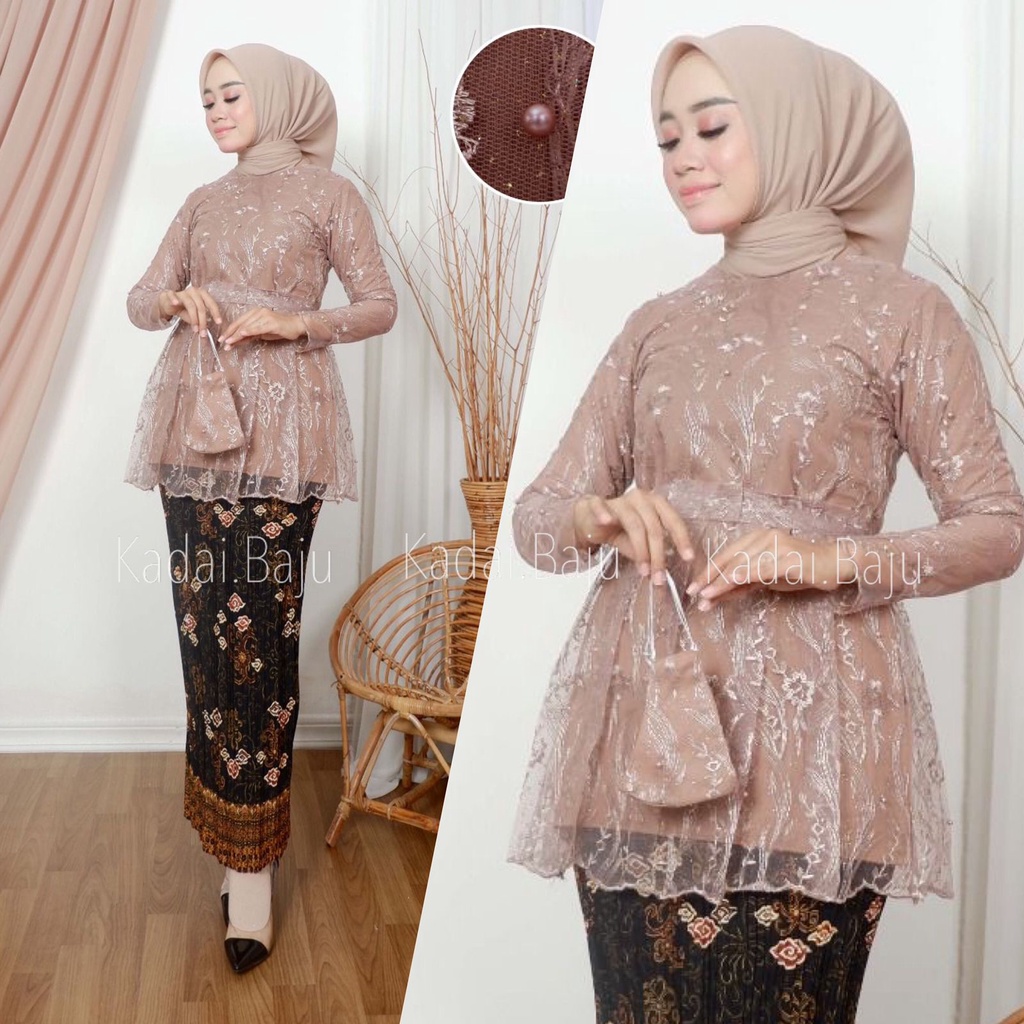 Kadai.baju / Kebaya tulle marsha / Kebaya tille / Kebaya brukat / Kebaya Favorite / Setelan baju wisuda