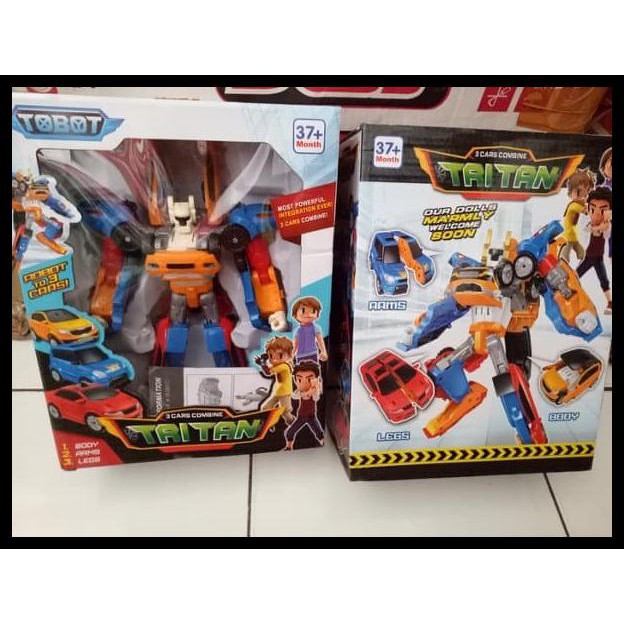 Terlaris Mainan-Tobot Tritan Xyz 3 Cars Combine