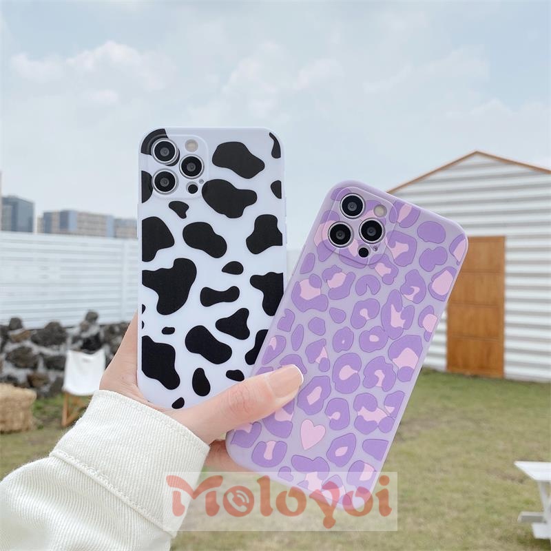 Casing iPhone 6 6s 7 8 Plus 11 12 X XR XS MAX SE 2020 12 11 Pro Max Soft TPU Leopard Phone Cover Case
