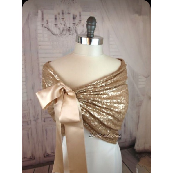 Cape dress wedding / cape bridal /cape mewah mata ikan sequin