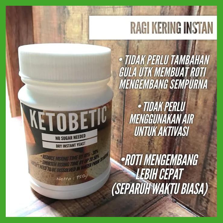 

KETOBETIC DRY INSTANT YEAST RAGI INSTANT KERING TANPA GULA 150G