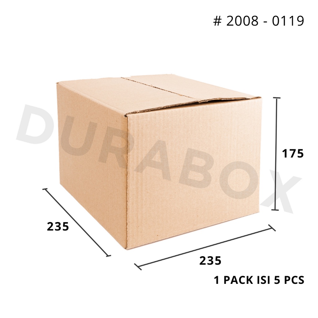 

23.5 x 23.5 x 17.5 cm A1 | KARDUS / KARTON BOX CORRUGATED - KEMASAN / PACKAGING / PACKING MAKANAN | #2008-0119