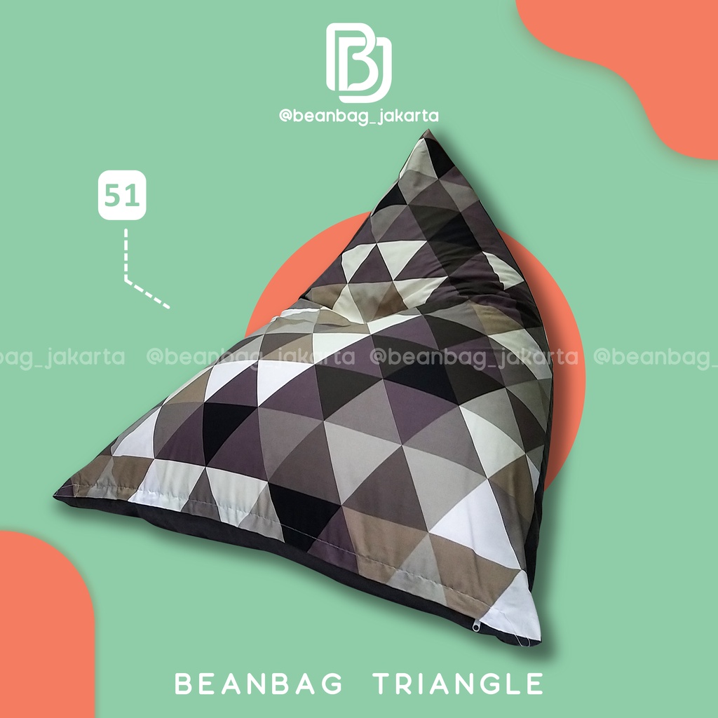 COVER ONLY TANPA ISI Bean Bag triangle Size Large