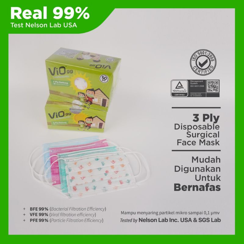 Masker Vio Medis Anak 3ply