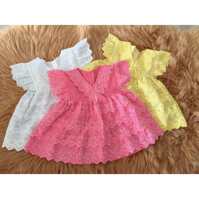 Newborn v neck Baby Dress (termasuk celana)